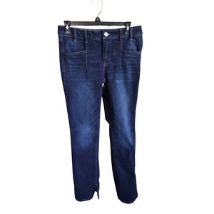 Maurices m.jeans Everflex SZ 6 slim boot mid rise blue jeans dark wash